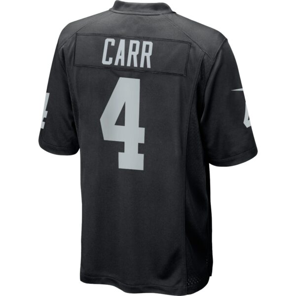 Men’s Las Vegas Raiders Derek Carr Nike Black Game Player Jersey