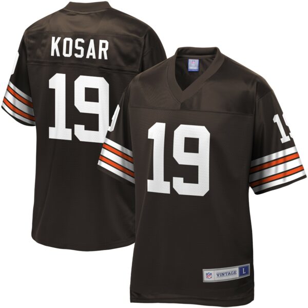 Men’s Cleveland Browns Bernie Kosar NFL Pro Line Brown Retired Player Replica Jersey