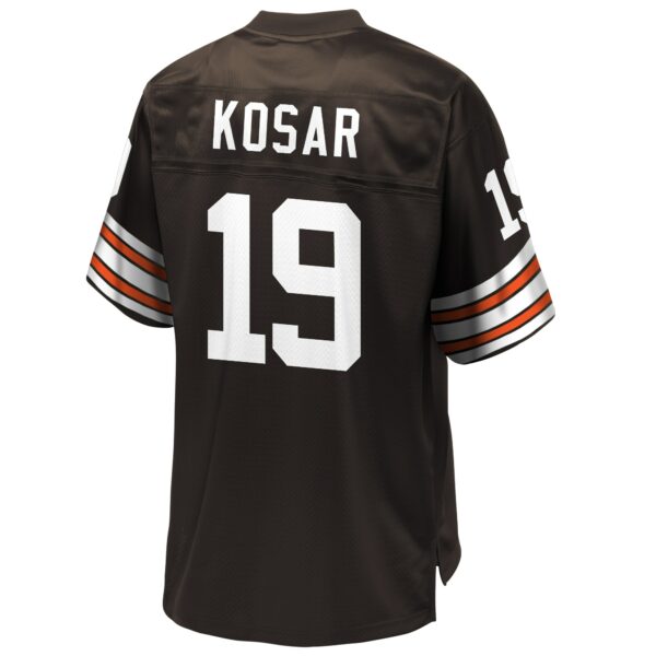 Men’s Cleveland Browns Bernie Kosar NFL Pro Line Brown Retired Player Replica Jersey