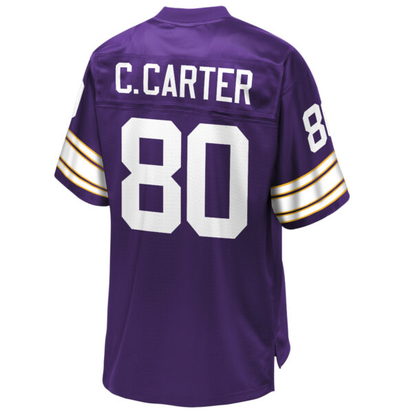 Men’s Minnesota Vikings Chris Carter NFL Pro Line Purple Retired Player Replica Jersey