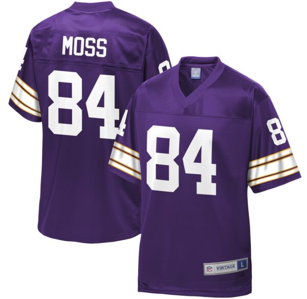 Men’s Minnesota Vikings Randy Moss NFL Pro Line Purple Retired Player Replica Jersey