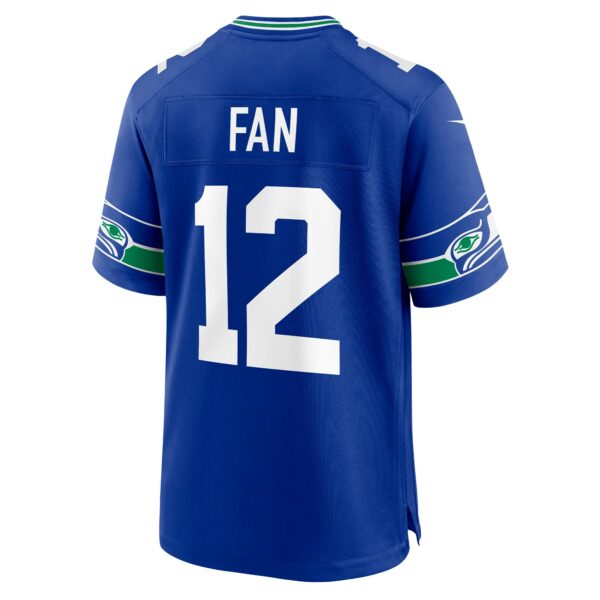 Men’s Seattle Seahawks 12s Nike Royal Throwback Player Game Jersey