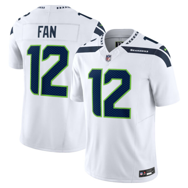 Men’s Seattle Seahawks 12th Fan Nike White Vapor F.U.S.E. Limited Jersey