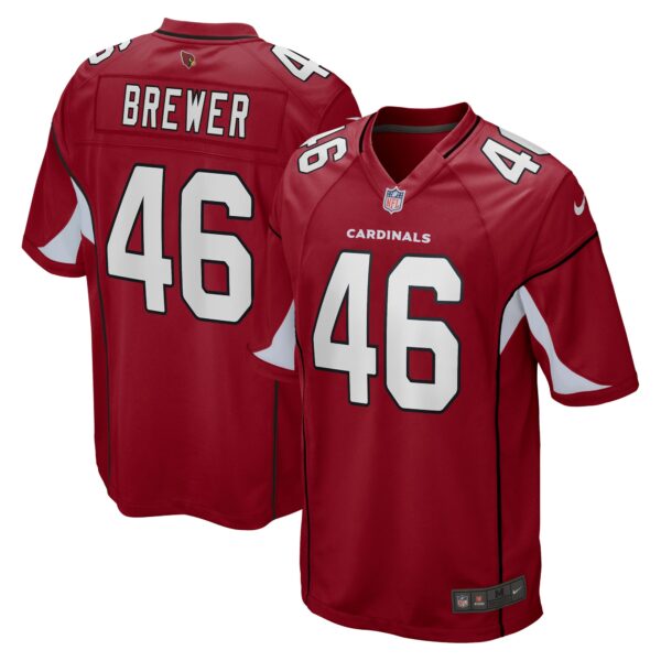 Men’s Arizona Cardinals Aaron Brewer Nike Cardinal Game Jersey