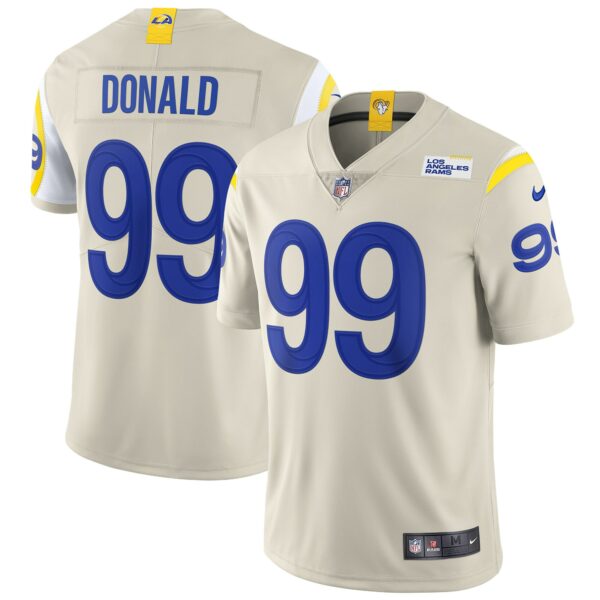 Men’s Los Angeles Rams Aaron Donald Nike Bone Vapor Limited Jersey