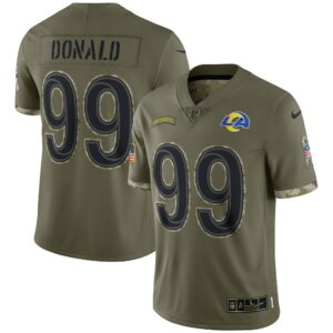 Men's Los Angeles Rams Nike Olive 2022 Salute To Service Limited Jersey