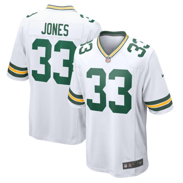 Men’s Green Bay Packers Aaron Jones Nike White Game Player Jersey