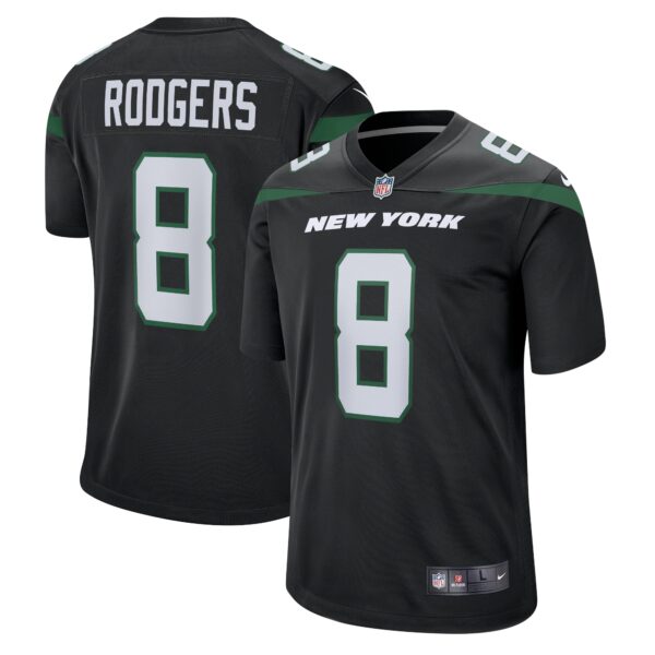 Men’s New York Jets Aaron Rodgers Nike Black Game Jersey