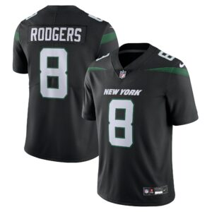 Men's New York Jets Aaron Rodgers Nike Black Vapor Untouchable Limited Jersey