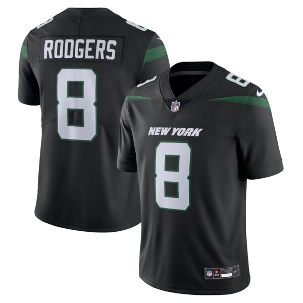 Men’s New York Jets Aaron Rodgers Nike Black Vapor Untouchable Limited Jersey