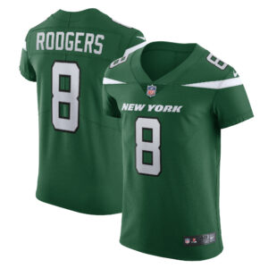 Men's New York Jets Aaron Rodgers Nike Gotham Green Alternate Vapor F.U.S.E. Elite Jersey