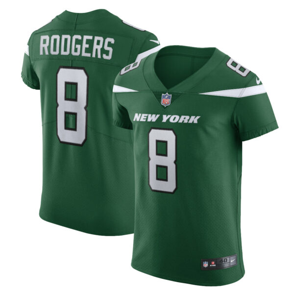 Men’s New York Jets Aaron Rodgers Nike Gotham Green Alternate Vapor F.U.S.E. Elite Jersey