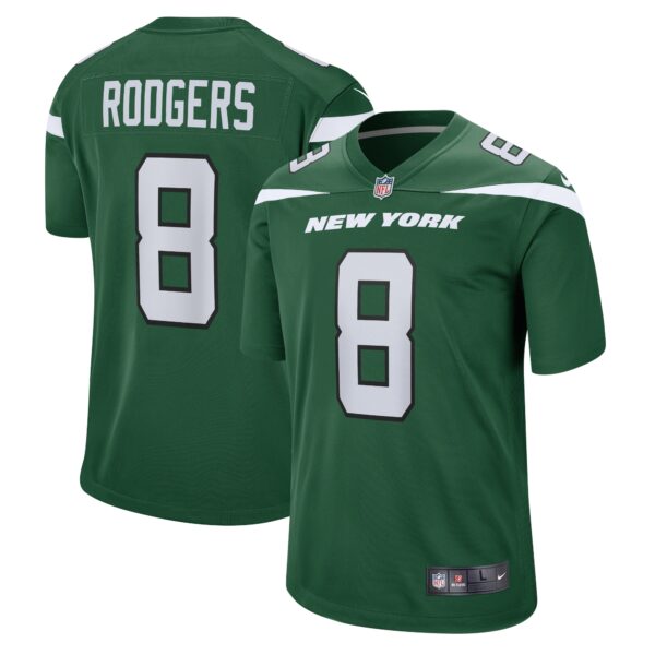 Men’s New York Jets Aaron Rodgers Nike Gotham Green Game Jersey