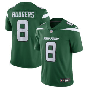 Men's New York Jets Aaron Rodgers Nike Gotham Green Vapor Untouchable Limited Jersey