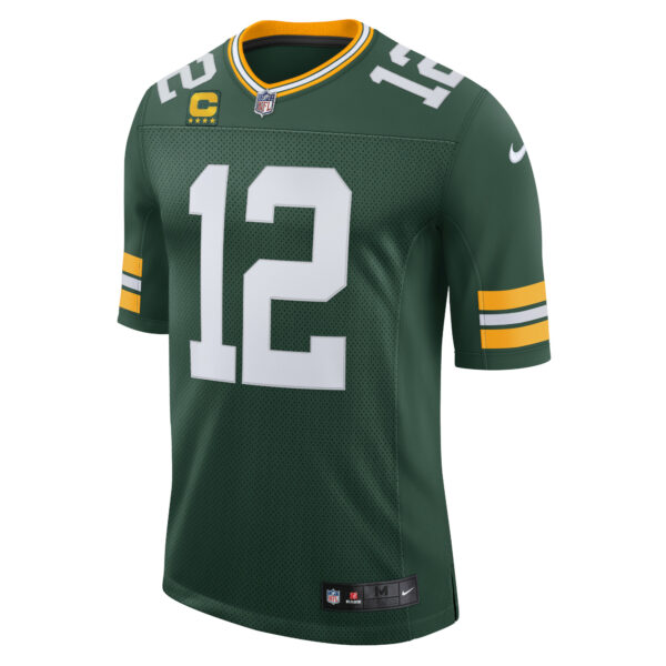 Men’s Green Bay Packers Aaron Rodgers Nike Green Captain Vapor Limited Jersey