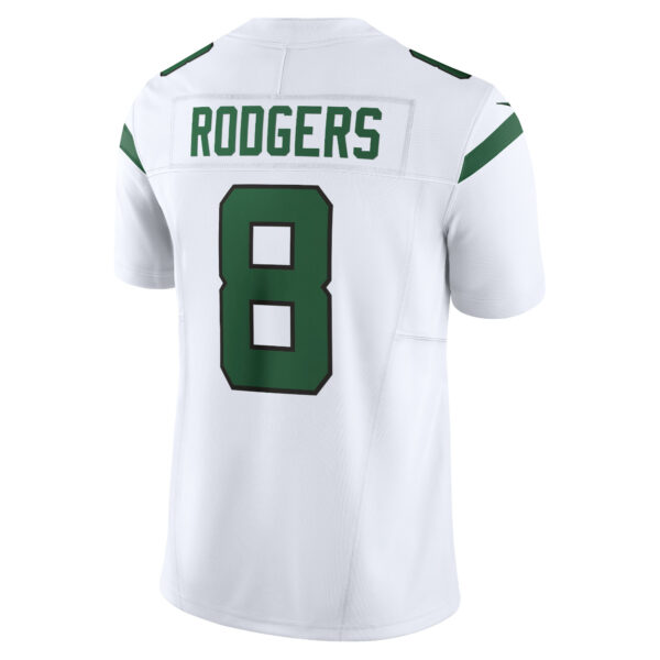 Men’s New York Jets Aaron Rodgers Nike Spotlight White Vapor F.U.S.E. Limited Jersey