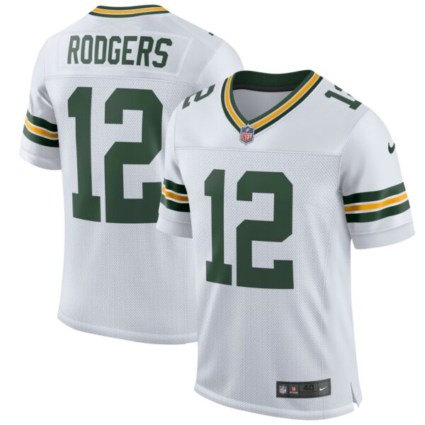 Men’s Green Bay Packers Aaron Rodgers Nike White Classic Elite Player Jersey