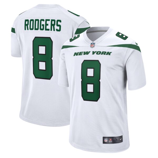 Men’s New York Jets Aaron Rodgers Nike White Game Jersey