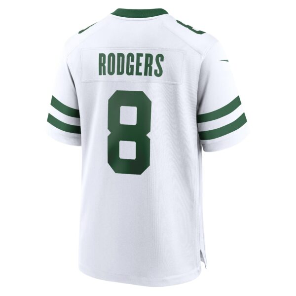 Men’s New York Jets Aaron Rodgers Nike White Legacy Player Game Jersey