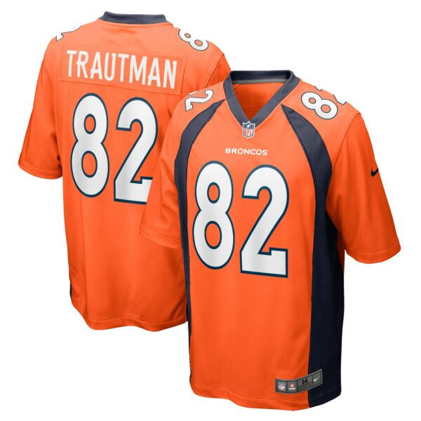 Men’s Denver Broncos Adam Trautman Nike Orange Team Game Jersey