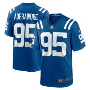 Men's Indianapolis Colts Adetomiwa Adebawore Nike Royal Team Game Jersey