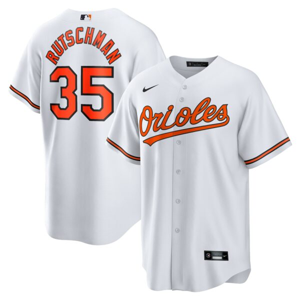 Men’s Baltimore Orioles Adley Rutschman Nike White Replica Player Jersey