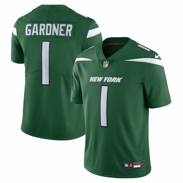 Men’s New York Jets Ahmad Sauce Gardner Nike Gotham Green Vapor Untouchable Limited Jersey