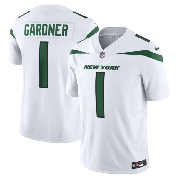 Men’s New York Jets Ahmad Sauce Gardner Nike White Vapor F.U.S.E. Limited Jersey