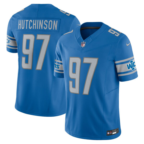 Men’s Detroit Lions Aidan Hutchinson Nike Blue Vapor F.U.S.E. Limited Jersey