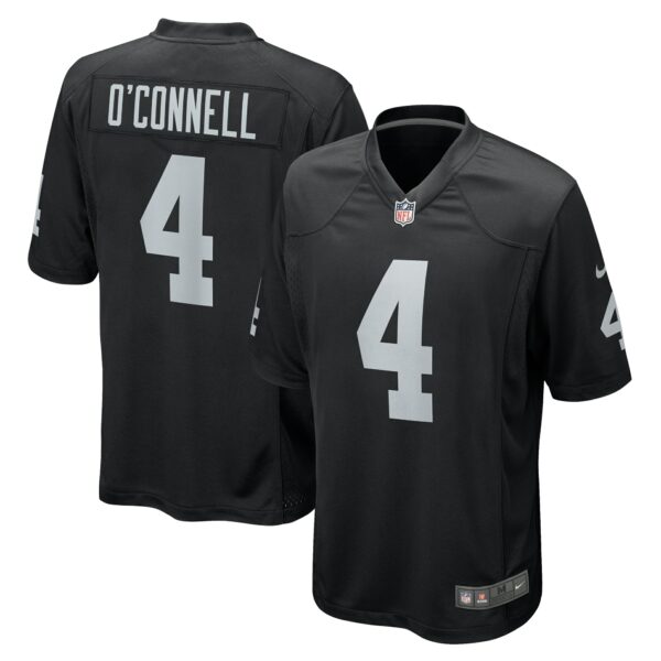 Men’s Las Vegas Raiders Aidan O’Connell Nike Black Game Jersey