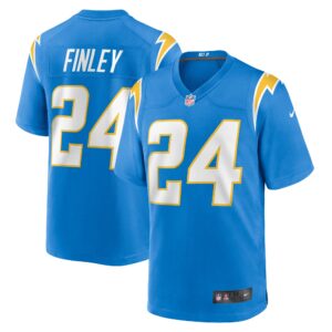 Men's Los Angeles Chargers AJ Finley Nike Powder Blue Team Game Jersey