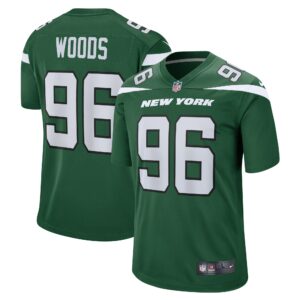 Men's New York Jets Al Woods Nike Gotham Green Game Jersey