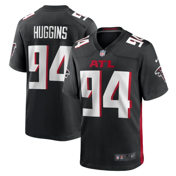 Men’s Atlanta Falcons Albert Huggins Nike Black Team Game Jersey