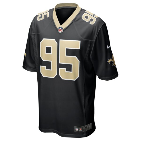 Men’s New Orleans Saints Albert Huggins Nike Black Player Game Jersey