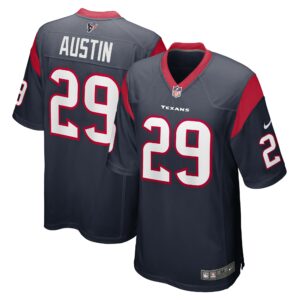 Men's Houston Texans Alex Austin Nike Navy Team Game Jersey