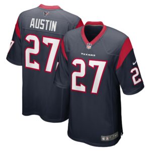 Men's Houston Texans Alex Austin Nike Navy Team Game Jersey