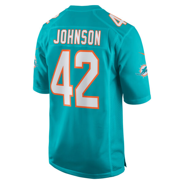 Men’s Miami Dolphins Alexander Johnson Nike Aqua Game Jersey