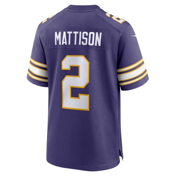 Men’s Minnesota Vikings Alexander Mattison Nike Purple Classic Player Game Jersey