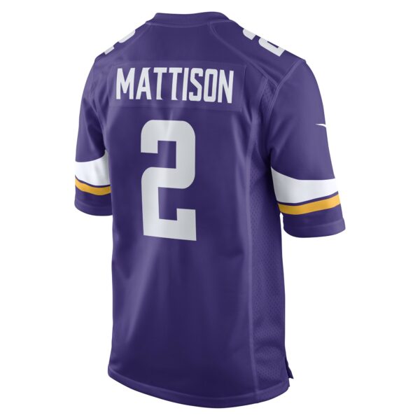 Men’s Minnesota Vikings Alexander Mattison Nike Purple Game Player Jersey