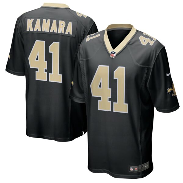 Men’s New Orleans Saints Alvin Kamara Nike Black Game Player Jersey