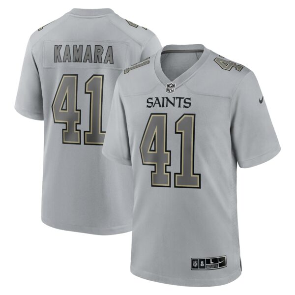 Men’s New Orleans Saints Alvin Kamara Nike Gray Atmosphere Fashion Game Jersey