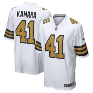 Men's New Orleans Saints Alvin Kamara Nike White Alternate Game Jersey