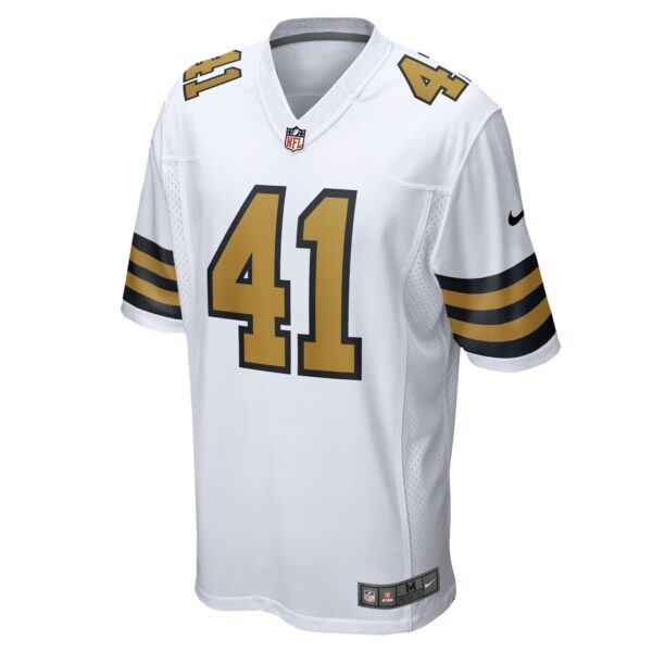 Men’s New Orleans Saints Alvin Kamara Nike White Alternate Game Jersey