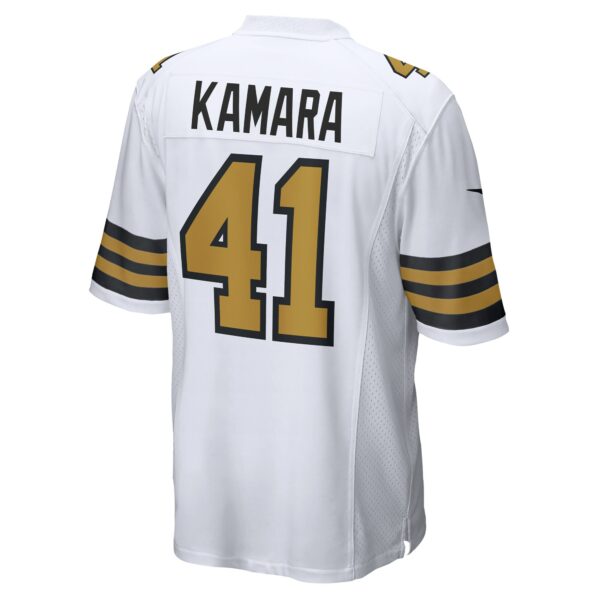 Men’s New Orleans Saints Alvin Kamara Nike White Alternate Game Jersey