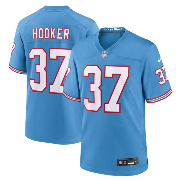 Men’s Tennessee Titans Amani Hooker Nike Light Blue Oilers Throwback Player Game Jersey