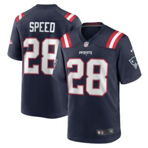 Men's New England Patriots Ameer Speed Nike Navy Team Game Jersey