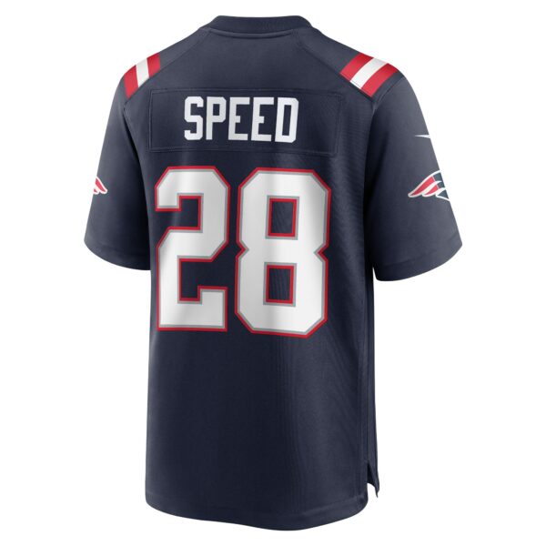 Men’s New England Patriots Ameer Speed Nike Navy Team Game Jersey