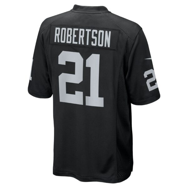 Men’s Las Vegas Raiders Amik Robertson Nike Black Team Game Jersey