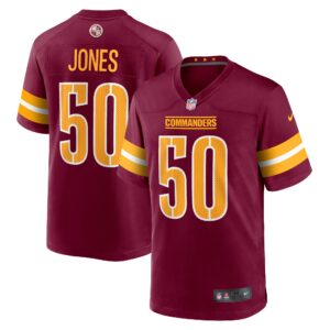 Men's Washington Commanders Andre Jones Jr. Nike Burgundy Team Game Jersey