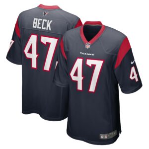 Men's Houston Texans Andrew Beck Nike Navy Game Player Jersey